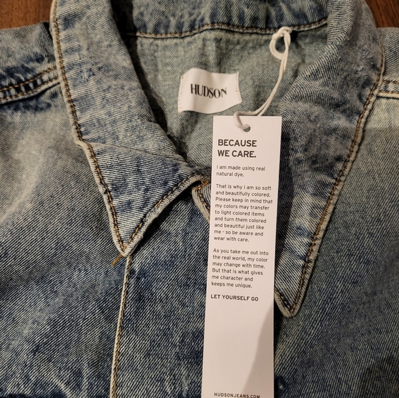 Hudson Jeans Distressed Denim Jacket - Picture 2 of 3